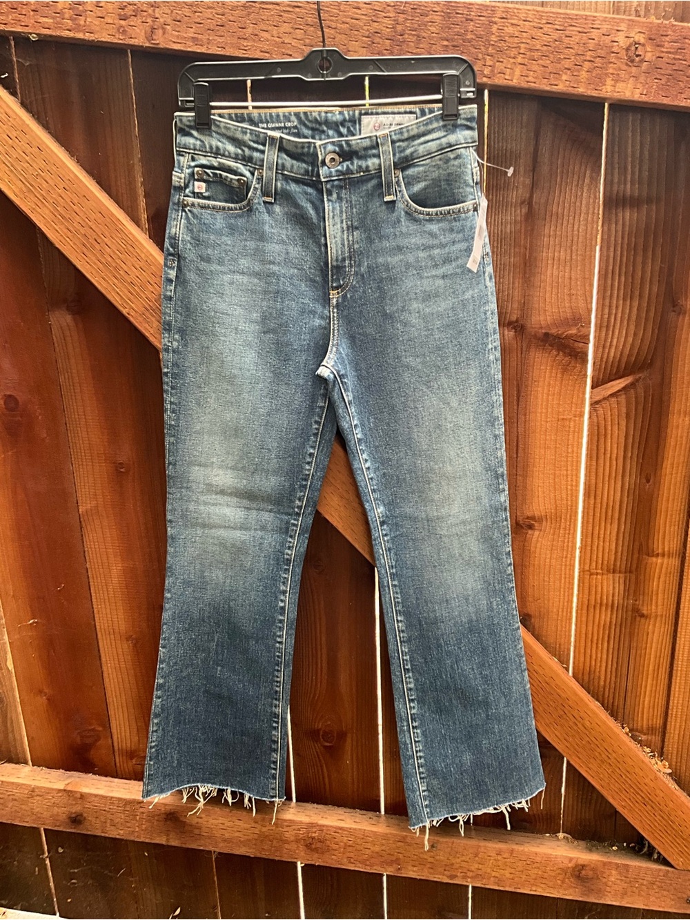 AG Adriano Goldschmied Quinne crop hi rise kick-flare jeans 27 NWT